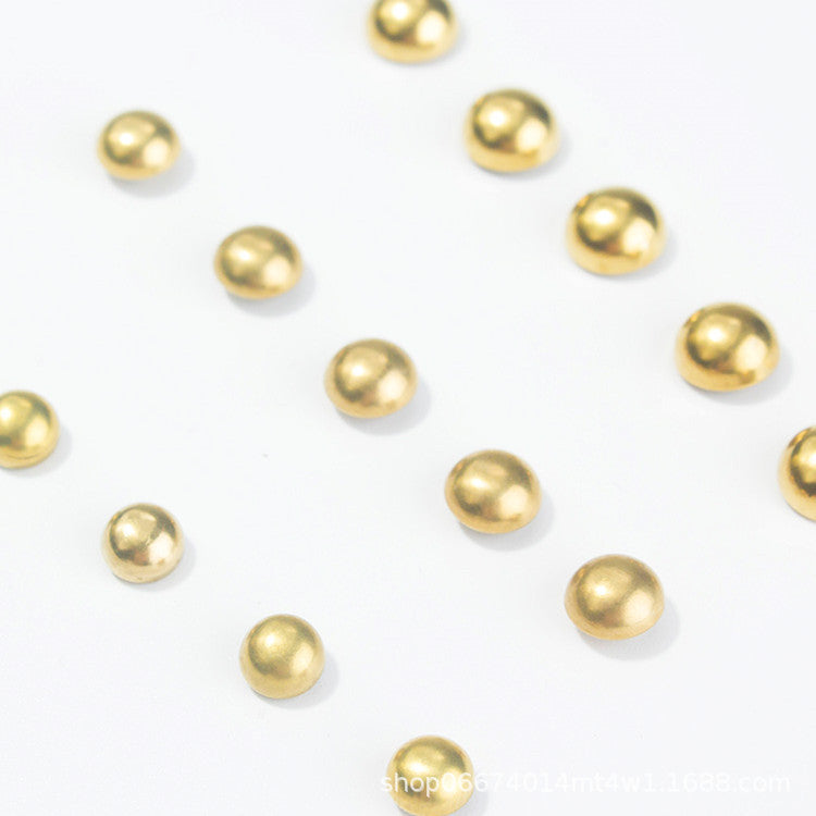 10PCS DIY craft hand-stitched leather art leather carving cow leather leather luggage accessories pure copper double-sided rivets mushroom nails rivets