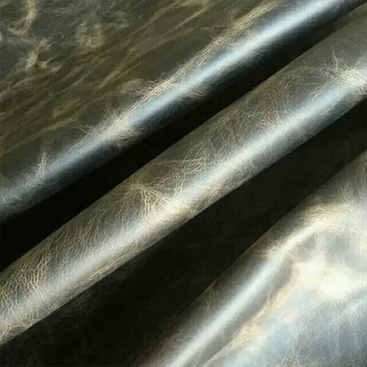 Imported Crazy Horse Leather Top Layer Waxed Cow Leather Wallet Shoes and Boots Leather Retro Tochigi Style Brown Real Cowhide