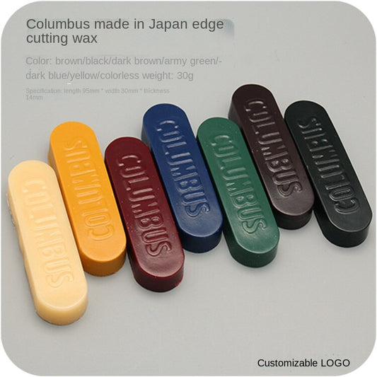Edging wax Polishing wax Edge sealing wax Leather sanding tools Imported Japanese-made edging wax seven-color Columbus