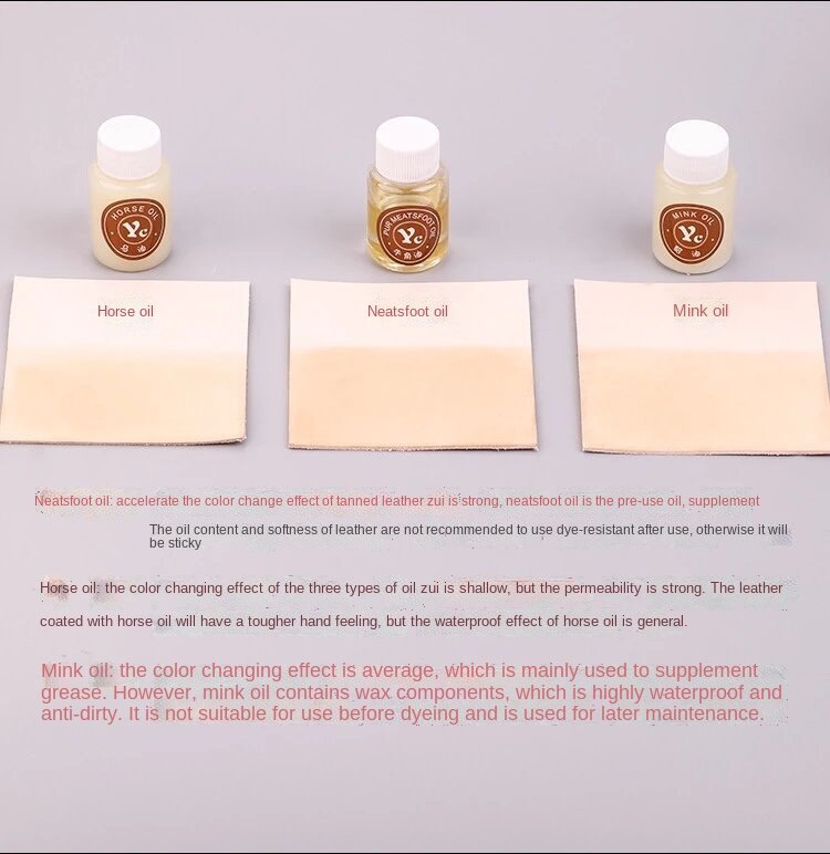 Horse oil, care oil, handmade diy leather leather goods, maintenance and care agent, nourish pure horse oil