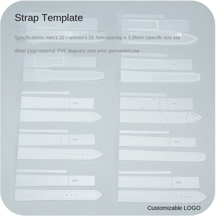 Handmade leather goods DIY men's and women's watches with layout drawings, leather strap templates, pattern templates, patterning, out of style