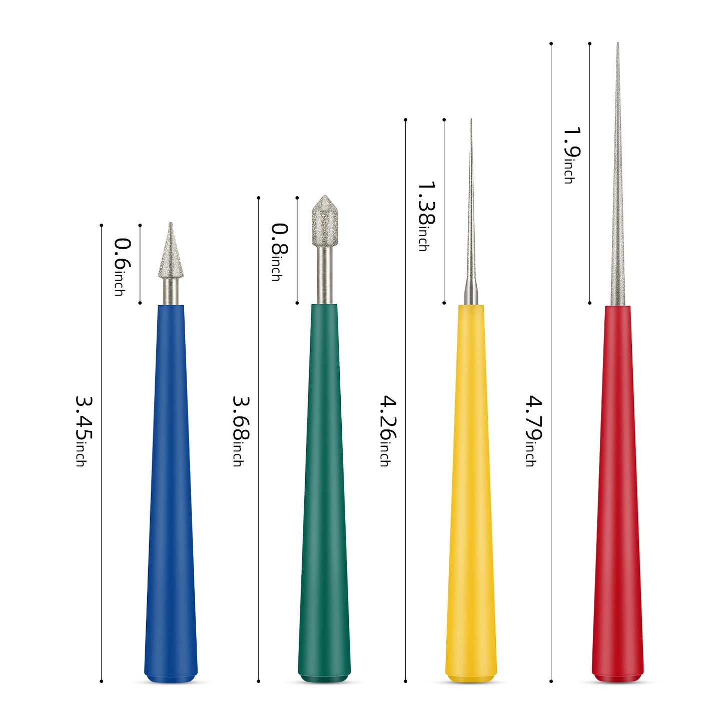 Manufacturer Jewelry Punching Tool Long-point Short-pointed Needle Umbrella Reamer Polishing Set