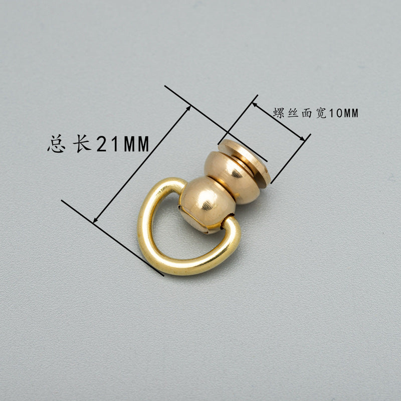 2PCS Pure copper rotating figure eight ring copper figure eight swivel universal connecting ring figure eight buckle DIY luggage leather goods