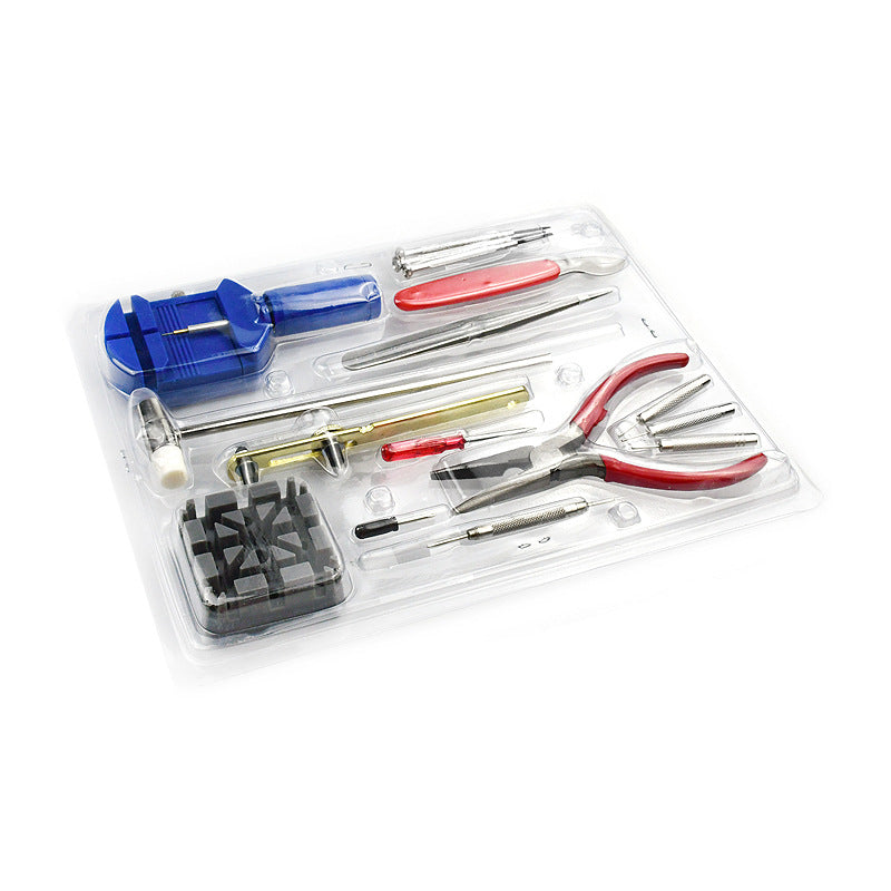 KDG DIY Watch strap disassembly Watch repair 16-piece watch repair tool set Watch back cover opener Steel strap remover bottom knife