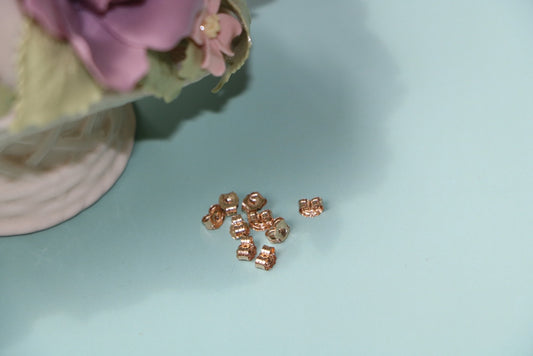 KDG DIY Jewelry 10 Pairs Gold Filled light earrings back plug sets 3.8mm*4.6mm