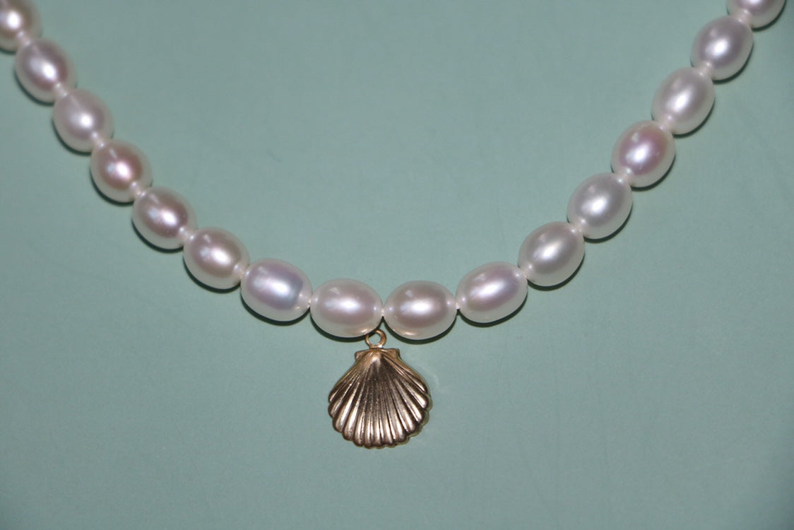 KDG DIY Jewelry 1PC Gold Filled Charm Necklace Bracelet Pendant Seashell shell ornaments connecting accessories
