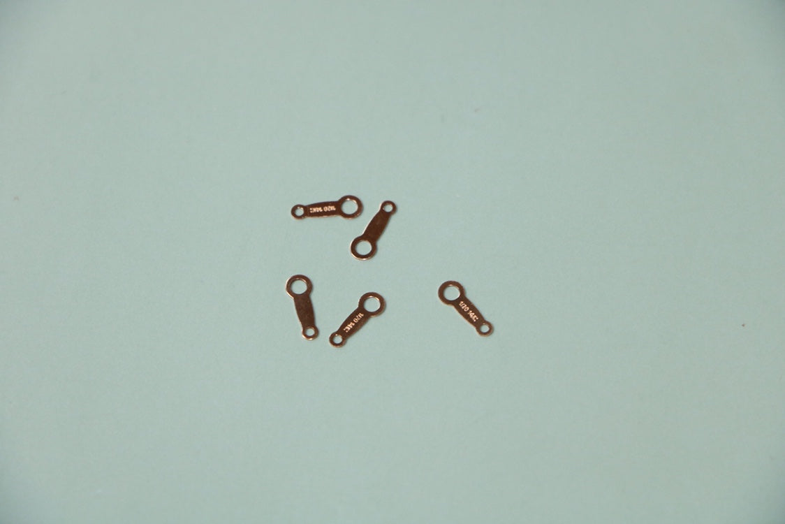 KDG DIY Jewelry 10PCS Gold Filled buckle coffee bean double hole connecting finishing accessory bracelet connection clasp