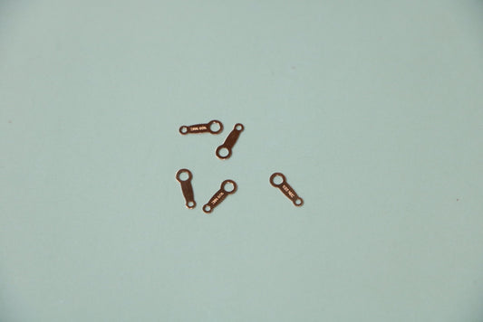 KDG DIY Jewelry 10PCS Gold Filled buckle coffee bean double hole connecting finishing accessory bracelet connection clasp