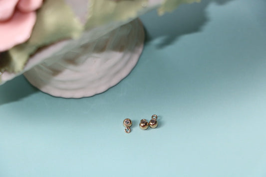 KDG DIY Jewelry 5pcs Gold Filled 3mm Silicone bead ring For 0.8-1.3mm Chain For Necklace And Bracelet