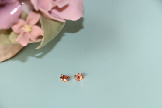 KDG DIY Jewelry 10PCS Gold Filled Rose Gold light earrings back plug sets 3.8mm*4.6mm