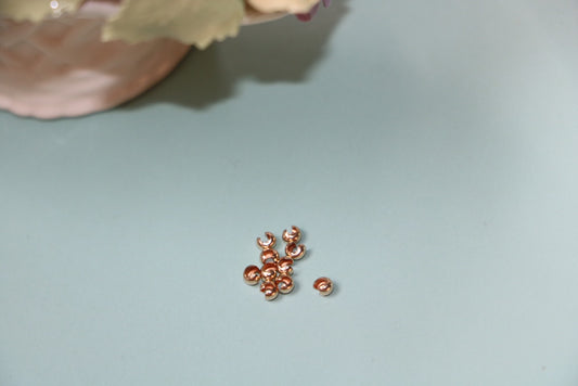 KDG DIY Jewelry Gold Filled 20 PCS crimp cover Closing Half Moon Buckle Connecting buckle C buckle 3mm