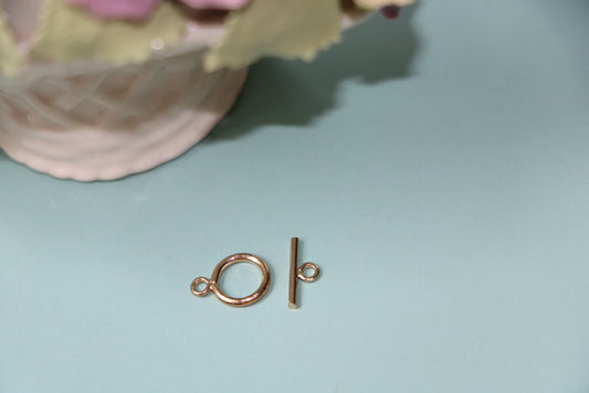 KDG DIY Jewelry 1PC Gold Filled GF OT Toggle Ring Bracelet necklace connecting buckle 1.3*9mm and 1.3*11.4mm