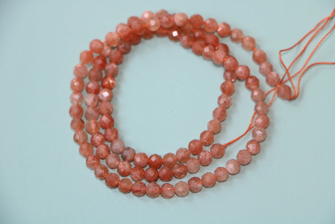 KDG DIY Jewelry Faceted Golden Strawberry 4mm Gold Filled Necklace Earrings Bracelet