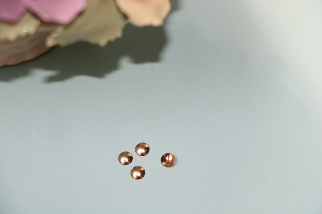 KDG DIY Jewelry 10PCS Gold Filled Pendant Earring cap receptacle 4mm Without Hole