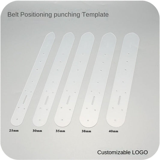 Handmade leather goods DIY belt template belt positioning punching drawings 5 specifications leather strip punching module
