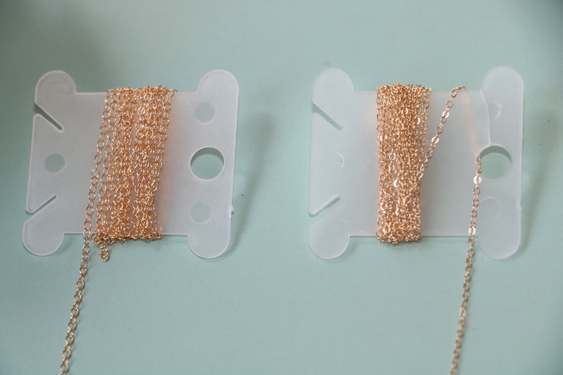 KDG DIY Jewelry gold-covered gold filled GF chain O-chain cross chain ...