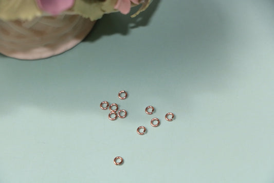 KDG DIY Jewelry 10PCS Gold Filled Rose Gold Earrings Bracelet Jump open rings 0.64*3mm Connecting circle small circle